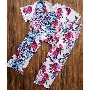Shirley And Stone Floral Pajama Pants Set. Womens Size 4X